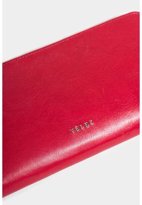 Porta Chequera Angola De Cuero Para Mujer Brillo Natural Porta Chequera Angola De Cuero Para Mujer Brillo Natural Rojo VÉLEZ