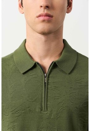 Polo Manga Corta Tejida Para Hombre Anam Polo Manga Corta Tejida Para Hombre Anam Verde Oliva L VÉLEZ