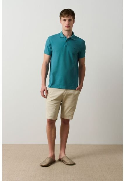 Polo Manga Corta Essential Para Hombre Textura Polo Manga Corta Essential Para Hombre Textura Azul Aguamarina S VÉLEZ