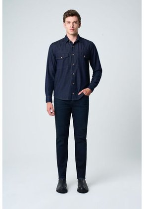Jean Sirio De Algodón Orgánico Para Hombre Silueta Semi Ajustada Jean Sirio De Algodón Orgánico Para Hombre Silueta Semi Ajustada Azul 30 VÉLEZ