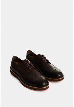 Zapatos Cordón Brogue De Cuero Para Hombre Cortes Tradicionales Zapatos Cordón Brogue De Cuero Para Hombre Cortes Tradicionales Cafe 38 VÉLEZ