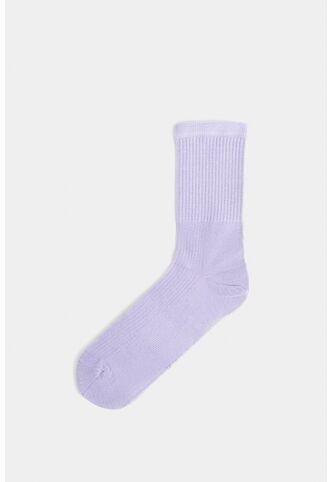 Calcetines Media Pierna De Algodón Con Jacquard Para Hombre Diseño Unicolor Calcetines Media Pierna De Algodón Con Jacquard Para Hombre Diseño Unicolor Lila XS VÉLEZ Vélez