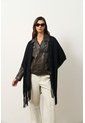 Cárdigan Tipo Poncho Tejido Para Mujer Quena Cárdigan Tipo Poncho Tejido Para Mujer Quena Negro S VÉLEZ de Vélez