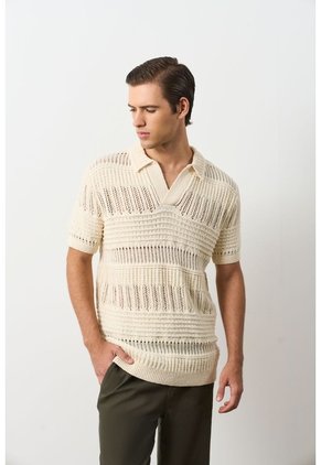 Polo Manga Corta En Tejiido Para Hombre Siloli Polo Manga Corta En Tejiido Para Hombre Siloli Arena XXL VÉLEZ
