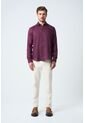 Camisa Manga Larga En Lino Para Hombre Silueta Semi Ajustada Camisa Manga Larga En Lino Para Hombre Silueta Semi Ajustada Morado S VÉLEZ de Vélez