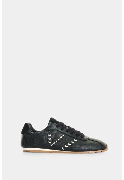 Tenis En Cuero Para Mujer Savanna Grain Stitch Tenis En Cuero Para Mujer Savanna Grain Stitch Negro 35 VÉLEZ