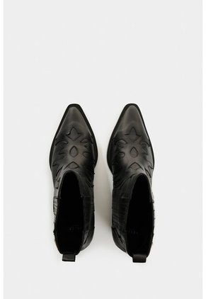 Botines Texanos De Cuero Para Mujer Nara Botines Texanos De Cuero Para Mujer Nara Negro 40 VÉLEZ