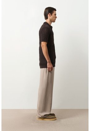 Polo Manga Corta En Tejiido Para Hombre Siloli Polo Manga Corta En Tejiido Para Hombre Siloli Cafe L VÉLEZ