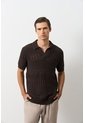 Polo Manga Corta En Tejiido Para Hombre Siloli Polo Manga Corta En Tejiido Para Hombre Siloli Cafe L VÉLEZ de Vélez
