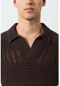 Polo Manga Corta En Tejiido Para Hombre Siloli Polo Manga Corta En Tejiido Para Hombre Siloli Cafe L VÉLEZ de Vélez