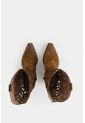 Botas Texanas Alisa De Cuero Para Mujer Detalles Perforados Botas Texanas Alisa De Cuero Para Mujer Detalles Perforados Miel 41 Vélez de Vélez