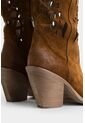 Botas Texanas Alisa De Cuero Para Mujer Detalles Perforados Botas Texanas Alisa De Cuero Para Mujer Detalles Perforados Miel 41 Vélez de Vélez