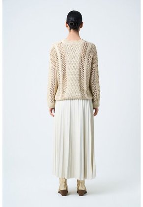 Sweater Alhena Tejido Para Mujer Detalle Lentejuelas Sweater Alhena Tejido Para Mujer Detalle Lentejuelas Crema M VÉLEZ