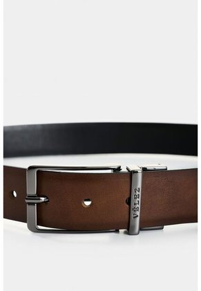 Cinturón Doble Faz De Cuero Para Hombre Nila Cinturón Doble Faz De Cuero Para Hombre Nila Miel 42 VÉLEZ