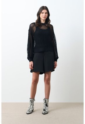 Sweater Tejido Taroa Para Mujer Semi Cropped Sweater Tejido Taroa Para Mujer Semi Cropped Negro XS VÉLEZ