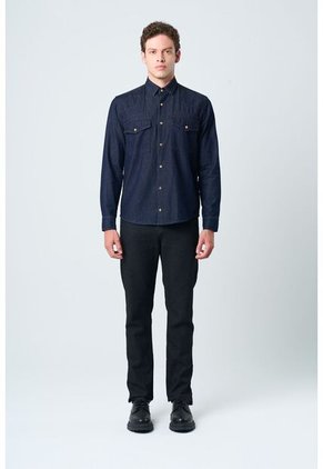 Camisa Manga Larga Brescia Para Hombre Semi Fitted Camisa Manga Larga Brescia Para Hombre Semi Fitted Azul Oscuro S VÉLEZ