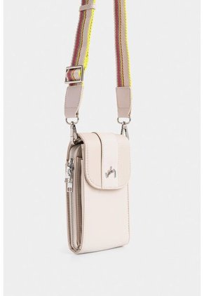 Manos Libres Astra En Lona Para Mujer Detalle Cuero Manos Libres Astra En Lona Para Mujer Detalle Cuero Blanco VÉLEZ