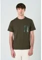 Camiseta En Algodón Para Hombre Bolsillo Cuero Camiseta En Algodón Para Hombre Bolsillo Cuero Verde Oliva XXL VÉLEZ de Vélez