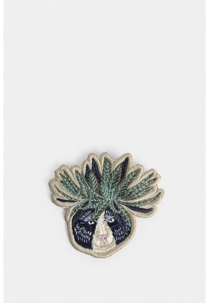 Pin Oso Bordado Para Mujer Sobre Textil Pin Oso Bordado Para Mujer Sobre Textil Azul VÉLEZ