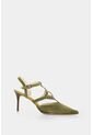 Tacones Cerrados En Cuero Con Taches Para Mujer Tikal Tacones Cerrados En Cuero Con Taches Para Mujer Tikal Verde Oliva 36 VÉLEZ de Vélez