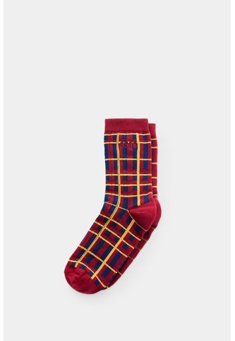 Calcetines Media Pierna Tartan Para Hombre Calcetines Media Pierna Tartan Para Hombre Rojo XS VÉLEZ Vélez