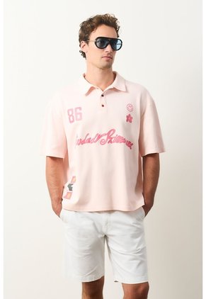 Polo Cropped En Algodón Para Hombre Primavera Polo Cropped En Algodón Para Hombre Primavera Rosado XXL VÉLEZ