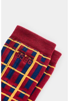 Calcetines Media Pierna Tartan Para Hombre Calcetines Media Pierna Tartan Para Hombre Rojo XS VÉLEZ