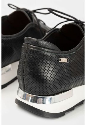 Zapatos Cordón De Cuero Para Mujer Suela Deportiva Zapatos Cordón De Cuero Para Mujer Suela Deportiva Negro 35 VÉLEZ