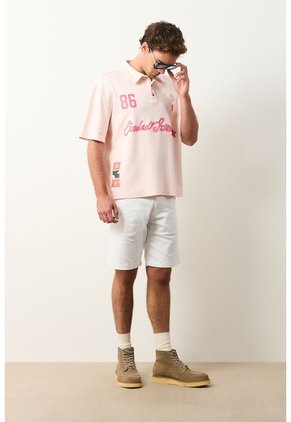 Polo Cropped En Algodón Para Hombre Primavera Polo Cropped En Algodón Para Hombre Primavera Rosado XXL VÉLEZ