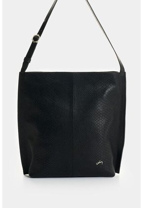 Shopping De Cuero Grabado Para Mujer Calafate 2 Shopping De Cuero Grabado Para Mujer Calafate 2 Negro VÉLEZ