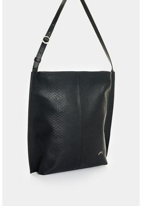 Shopping De Cuero Grabado Para Mujer Calafate 2 Shopping De Cuero Grabado Para Mujer Calafate 2 Negro VÉLEZ