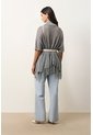 Poncho Lyra Tejido Para Mujer Flecos Poncho Lyra Tejido Para Mujer Flecos Gris M VÉLEZ de Vélez