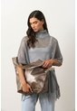 Poncho Lyra Tejido Para Mujer Flecos Poncho Lyra Tejido Para Mujer Flecos Gris M VÉLEZ de Vélez