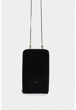 Porta Celular Calas De Cuero Para Mujer Con Cadena Porta Celular Calas De Cuero Para Mujer Con Cadena Negro VÉLEZ