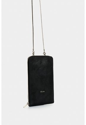 Porta Celular Calas De Cuero Para Mujer Con Cadena Porta Celular Calas De Cuero Para Mujer Con Cadena Negro VÉLEZ
