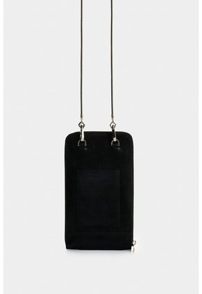 Porta Celular Calas De Cuero Para Mujer Con Cadena Porta Celular Calas De Cuero Para Mujer Con Cadena Negro VÉLEZ