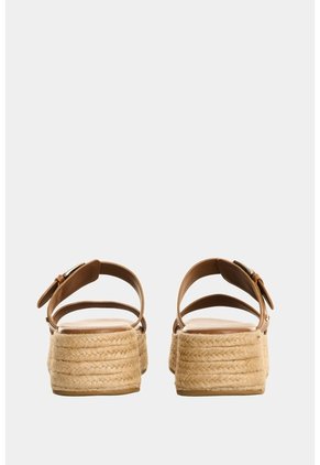 Sandalia Plataforma En Cuero Y Yute Para Mujer Ikal Sandalia Plataforma En Cuero Y Yute Para Mujer Ikal Miel 35 VÉLEZ