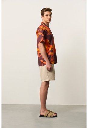 Camisa Manga Corta Para Hombre Brisa Camisa Manga Corta Para Hombre Brisa Vinotinto XS VÉLEZ