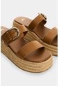 Sandalia Plataforma En Cuero Y Yute Para Mujer Ikal Sandalia Plataforma En Cuero Y Yute Para Mujer Ikal Miel 35 VÉLEZ de Vélez