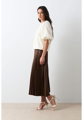 Camiseta En Lino Y Tejido De Punto Para Mujer Gael Camiseta En Lino Y Tejido De Punto Para Mujer Gael Crema L VÉLEZ