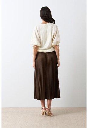 Camiseta En Lino Y Tejido De Punto Para Mujer Gael Camiseta En Lino Y Tejido De Punto Para Mujer Gael Crema L VÉLEZ