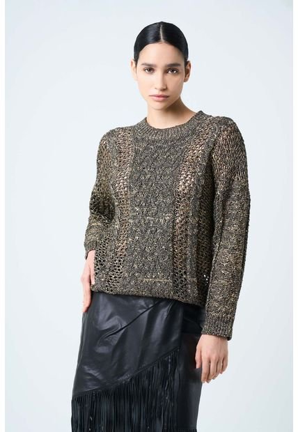 Sweater Alhena Tejido Para Mujer Detalle Lentejuelas Sweater Alhena Tejido Para Mujer Detalle Lentejuelas Negro M Vélez
