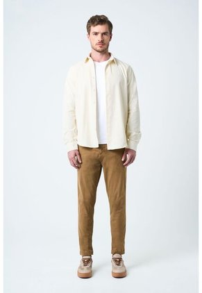 Camisa Manga Larga Bosa Para Hombre Semi Fitted Camisa Manga Larga Bosa Para Hombre Semi Fitted Crema M VÉLEZ