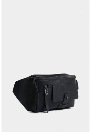 Riñonera Casual  Tacubade Cuero Vintage Negro Riñonera Casual  Tacubade Cuero Vintage Negro VÉLEZ