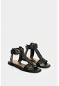 Sandalia Plana En Cuero Para Mujer Paracas Sandalia Plana En Cuero Para Mujer Paracas Negro 35 VÉLEZ de Vélez