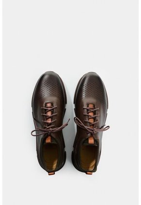 Zapatos De Cordón De Cuero Para Hombre Aria Zapatos De Cordón De Cuero Para Hombre Aria Cafe 40 VÉLEZ