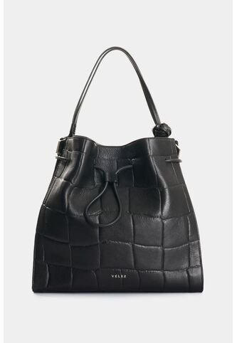 Shopping De Cuero Grabado Para Mujer Aromia Shopping De Cuero Grabado Para Mujer Aromia Negro VÉLEZ Vélez