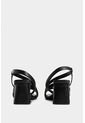 Sandalia Tacón Gobi De Cuero Liso Para Mujer Straps Sandalia Tacón Gobi De Cuero Liso Para Mujer Straps Negro 39 VÉLEZ de Vélez