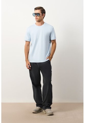 Camiseta Pacífico Manga Corta Para Hombre Semi-fitted Camiseta Pacífico Manga Corta Para Hombre Semi-fitted Azul Claro XXL VÉLEZ Vélez