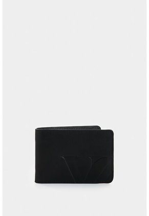 Billetera Alden De Cuero Para Hombre Monogram Billetera Alden De Cuero Para Hombre Monogram Negro VÉLEZ
